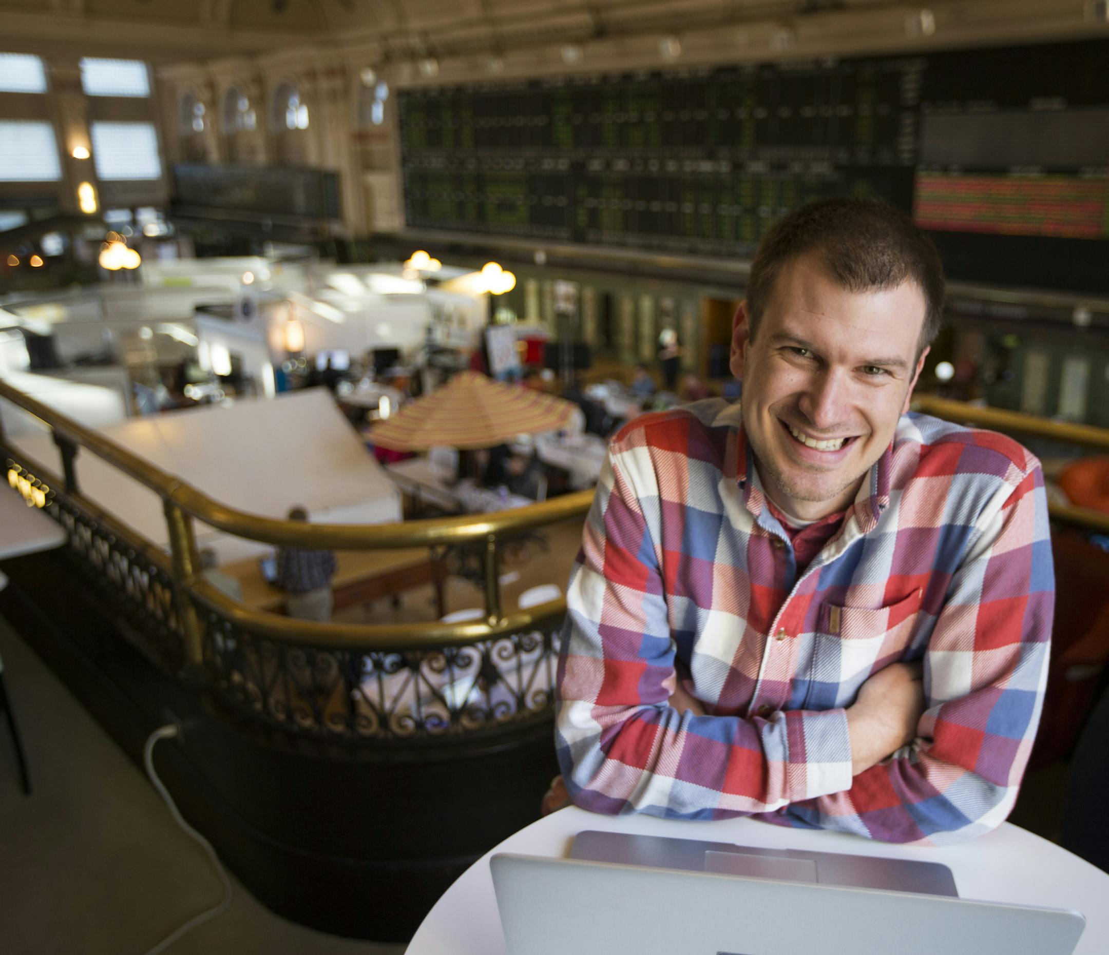 Nate Grahek, founder of StickyAlbums and StickyApps, was photographed on Tuesday, November 24, 2015, at COCO Shared Office Spaces in Minneapolis, Minn. ] RENEE JONES SCHNEIDER &#xef; reneejones@startribune.com