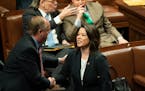 Minnesota Rep.-elects Jim Hagedorn and Angie Craig spoke on the House floor before the swearing in ceremony.