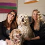 Zelda Curti and Susan Griak, the pair of beauty-savvy friends who founded F*ck Fifty, sat for a portrait along with their dogs Beamer and Gesso. ] ANT
