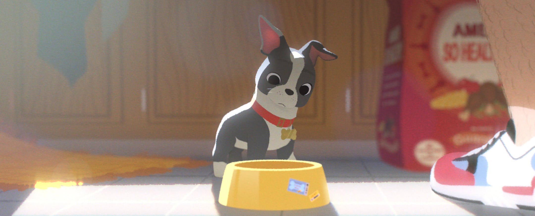 &#x201a;&#xc4;&#xfa;Feast,&#x201a;&#xc4;&#xf9; a new short from first-time director Patrick Osborne (head of animation for &#x201a;&#xc4;&#xfa;Paperman&#x201a;&#xc4;&#xf9;) and Walt Disney Animation Studios, is the story of one man&#x201a;&#xc4;&#xf4;s love life as seen through the eyes of his best friend and dog, Winston, and revealed bite by bite through the meals they share. &#xac;&#xa9;2014 Disney. All Rights Reserved.