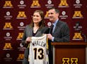 Lindsay Whalen was introduced as Gophers women's basketball coach by athletic director Mark Coyle on April 13.