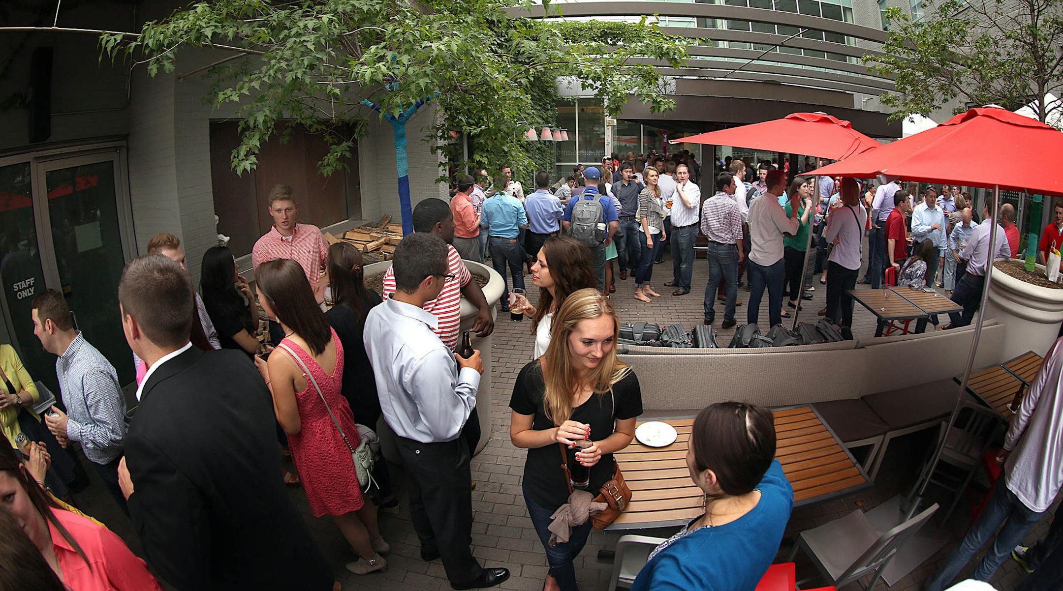 Marin Restaurant & Bar on Hennepin Avenue in downtown Minneapolis was a popular spot on a warm summer evening.