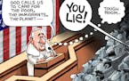 Sack cartoon: The pope addresses Congress