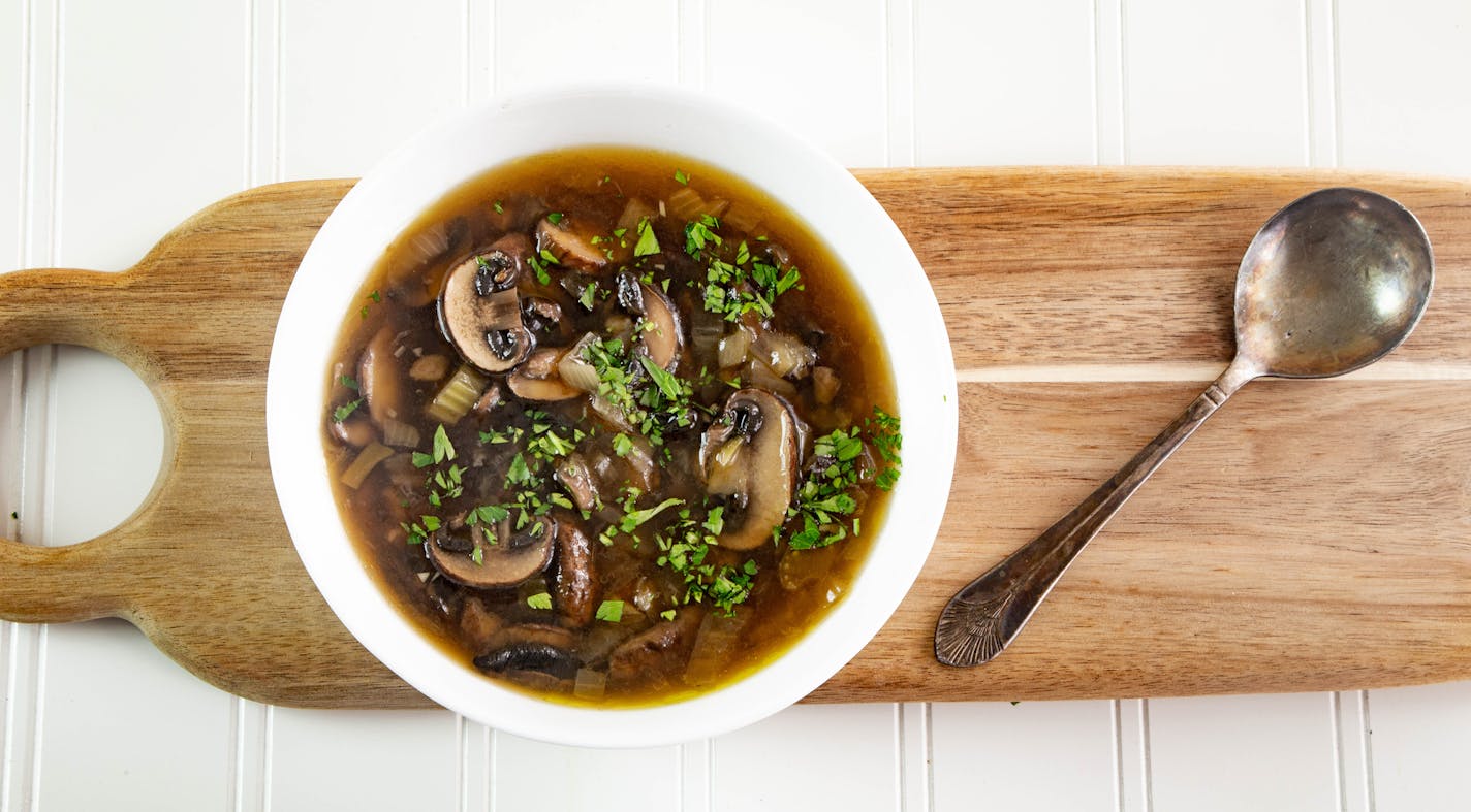 Mushroom soup. Photo by Robin Asbell * Special to the Star Tribune