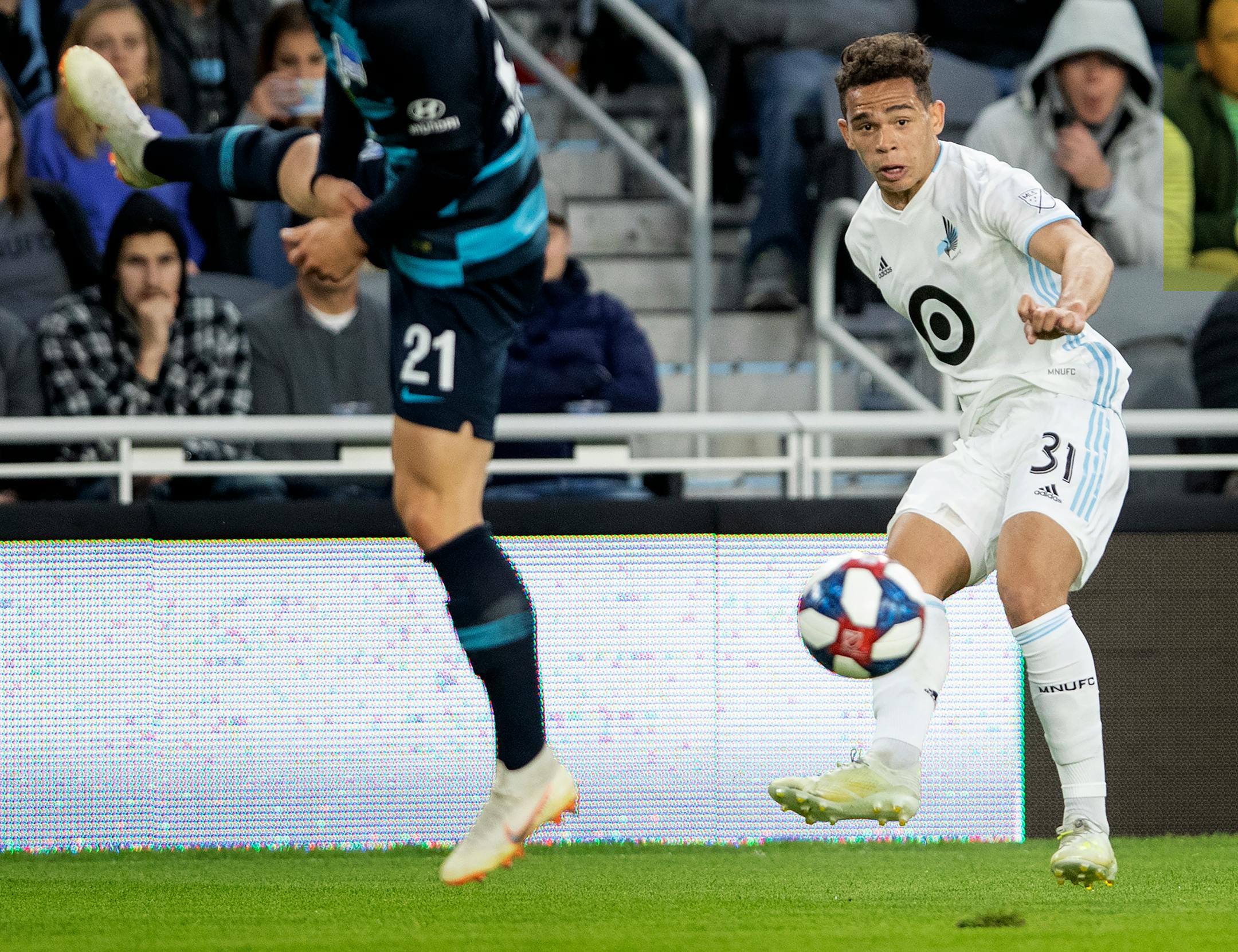 Midfielder Hassani Dotson demonstrated his "feel for the game" when the Loons needed his skills on the defensive end.