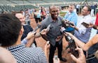 The club Monday announced that former Twins Torii Hunter (pictured), LaTroy Hawkins and Michael Cuddyer have joined the organization as special assist