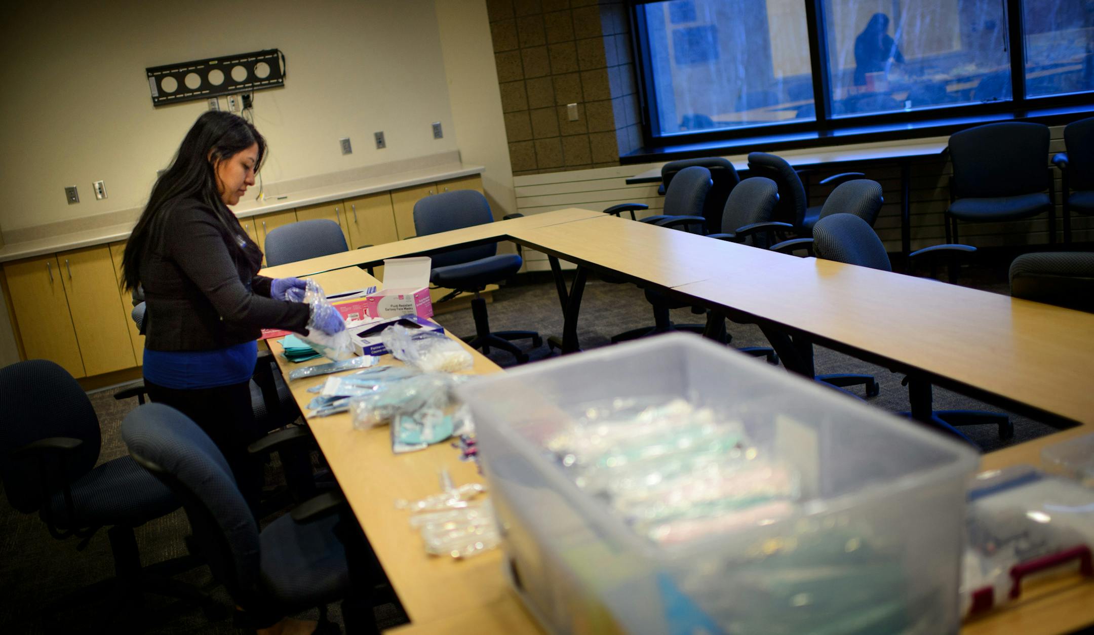 Dental Assistant Sonia Rios packaged up dental supplies for the clinic's mobile outreach program. ] GLEN STUBBE * gstubbe@startribune.com Tuesday, April 5, 2016 Minnesota often ranks near the top of the nation in measures of health and children's health, but it's not true for dental care. Low reimbursement rates and dentist shortages in some areas means more than half of children enrolled in the state's Medical Assistance program did not receive dental care in 2013. Dr. Vacharee Peterson, CEO of