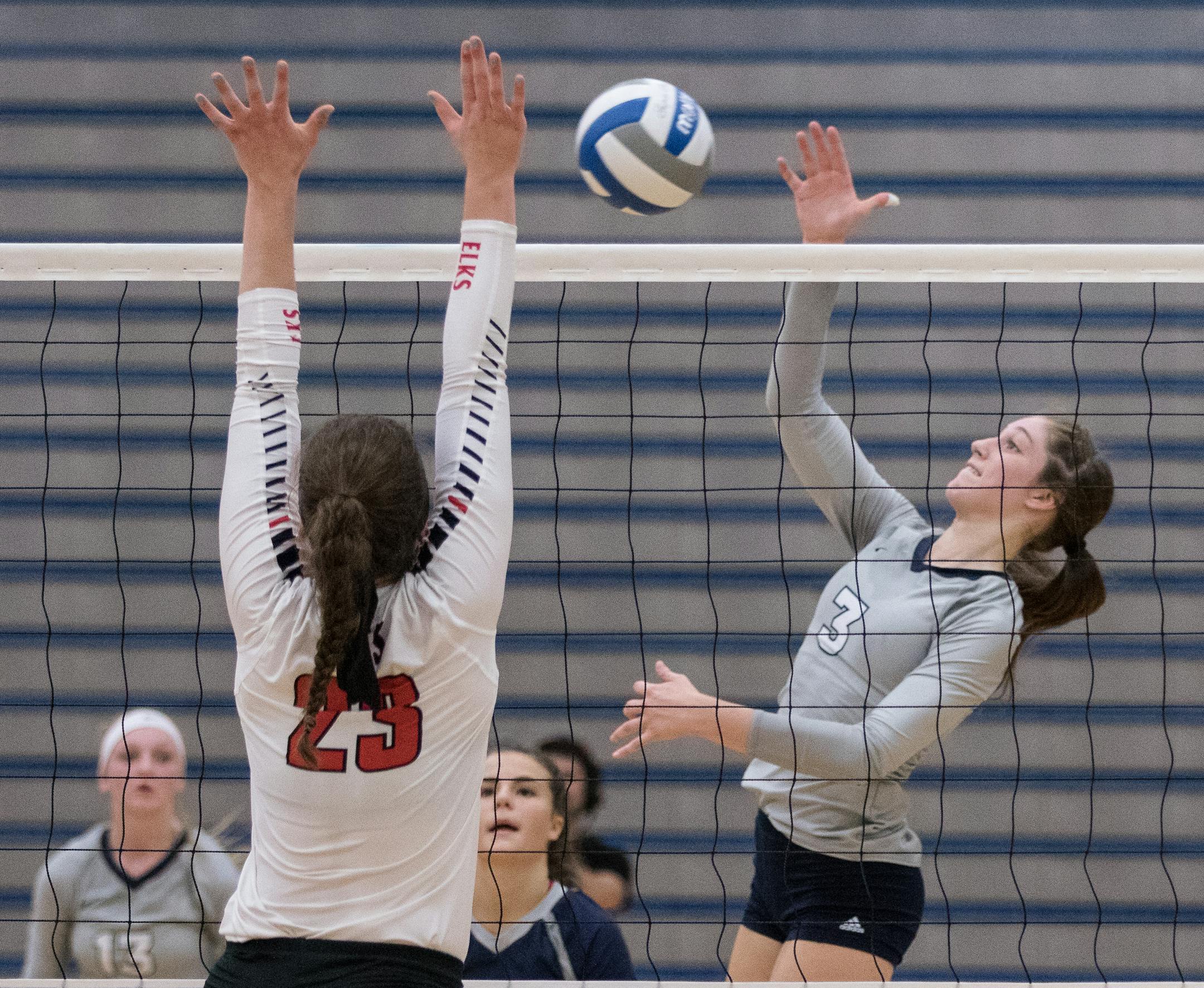 Champlin Park outside hitter Emma Schmidt (Jeff Lawler. Sports Engine)