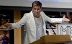 FILE - In this Jan. 25, 2017 file photo, Milo Yiannopoulos speaks on campus in the Mathematics building at the University of Colorado in Boulder, Colo