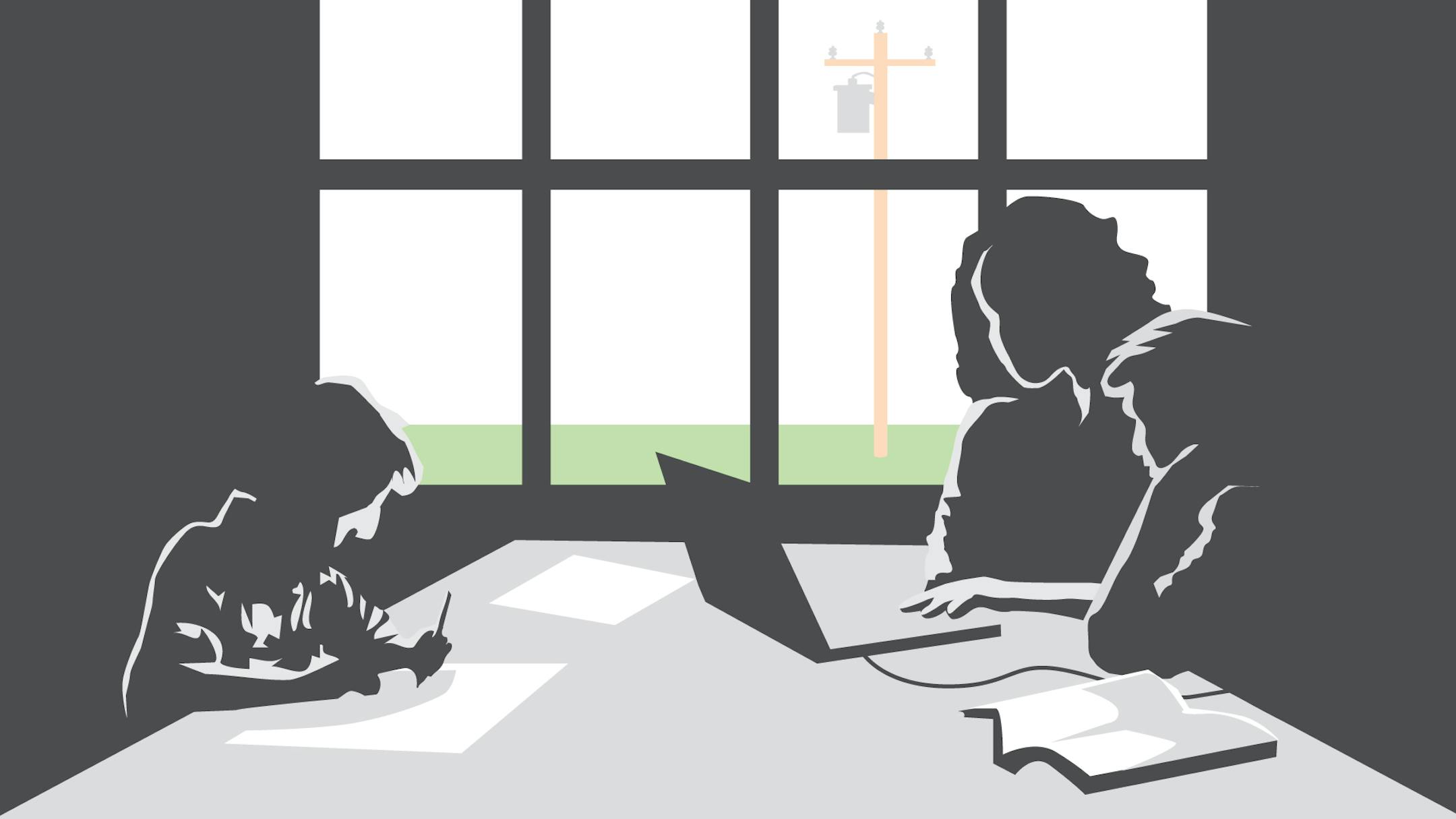 Electricity cutoff illustration