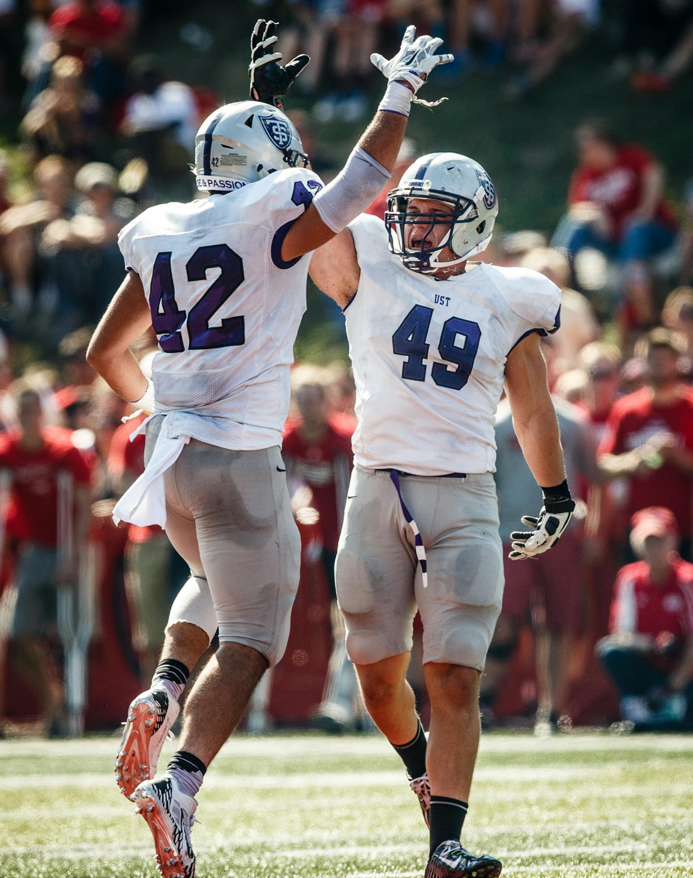 The annual Tommie Johnnie football game at Saint John's University on September 26, 2015. UST won the game by a final score of 35-14. Mandatory Credit: University of Minnesota/Mark Brown