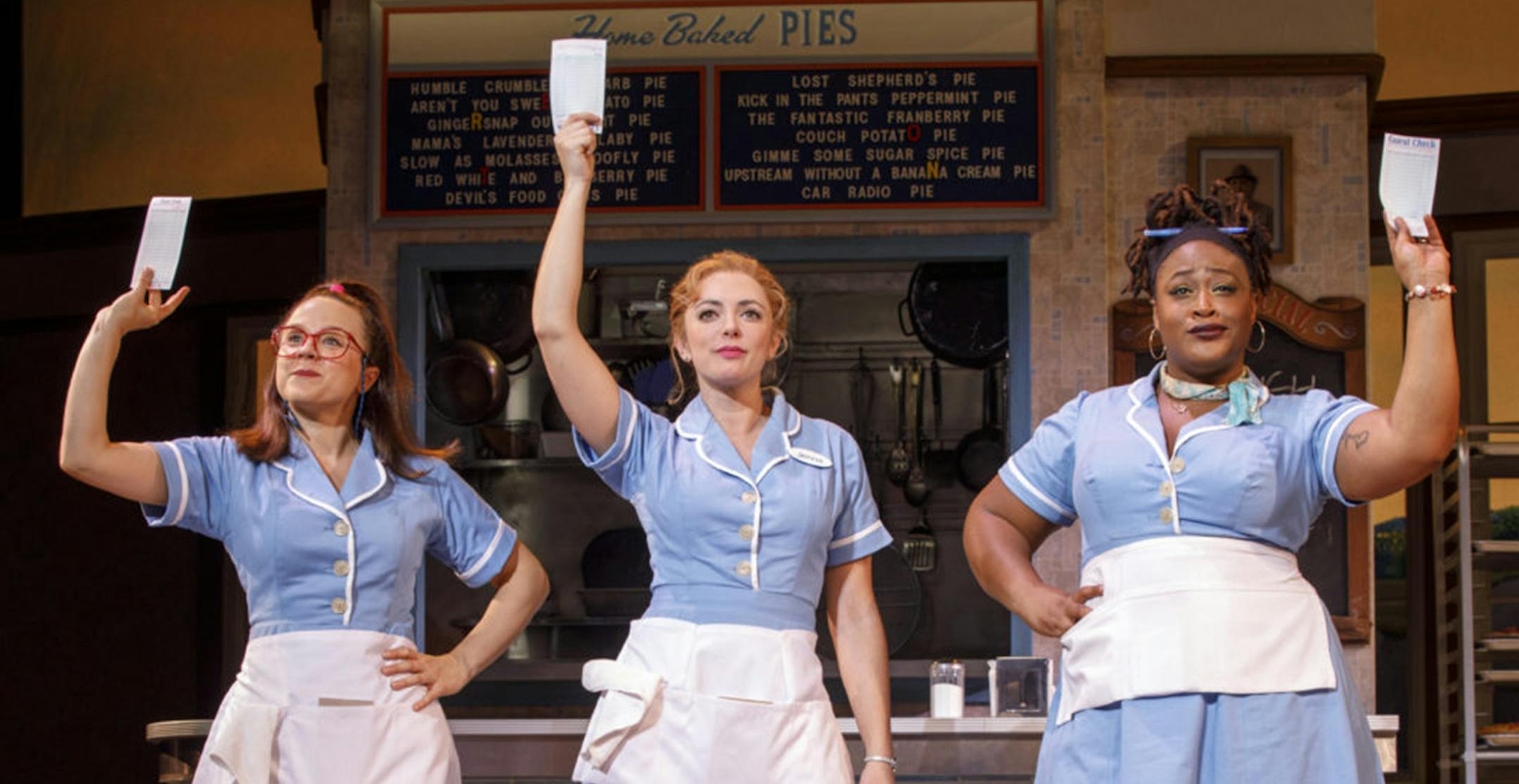 Lenne Klingaman, Desi Oakley and Charity Angel Dawson in the National Tour of "Waitress." Photo by Joan Marcus