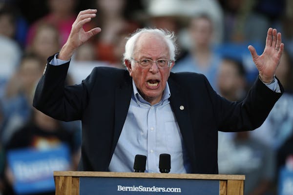 FILE - In this Sept. 9, 2019, file photo, Democratic presidential candidate Sen. Bernie Sanders, I-Vt., speaks during a rally at a campaign rally in D