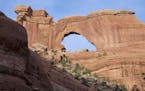 Nevills Arch is one of many beautiful rock formations in Fish and Owl Canyons in Cedar Mesa, Utah. (Brad Branan/Sacramento Bee/TNS) ORG XMIT: MIN20161