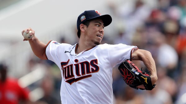 Twins righthander Kenta Maeda (shown in a February start against the Red Sox) had his most effective outing of spring training, facing 13 batters and 