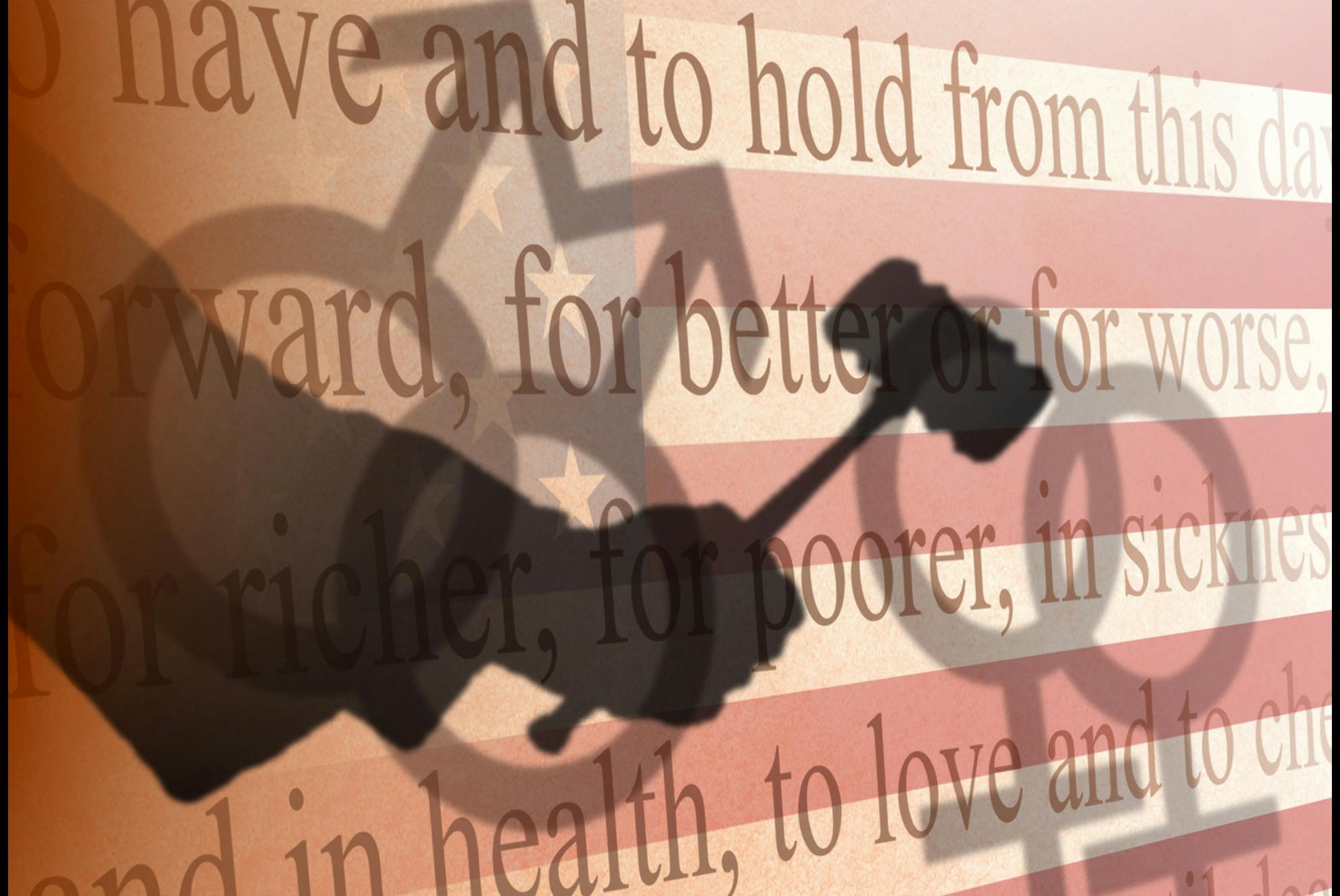 This artwork by M. Ryder relates to gay marriage and the U.S. Supreme Court.