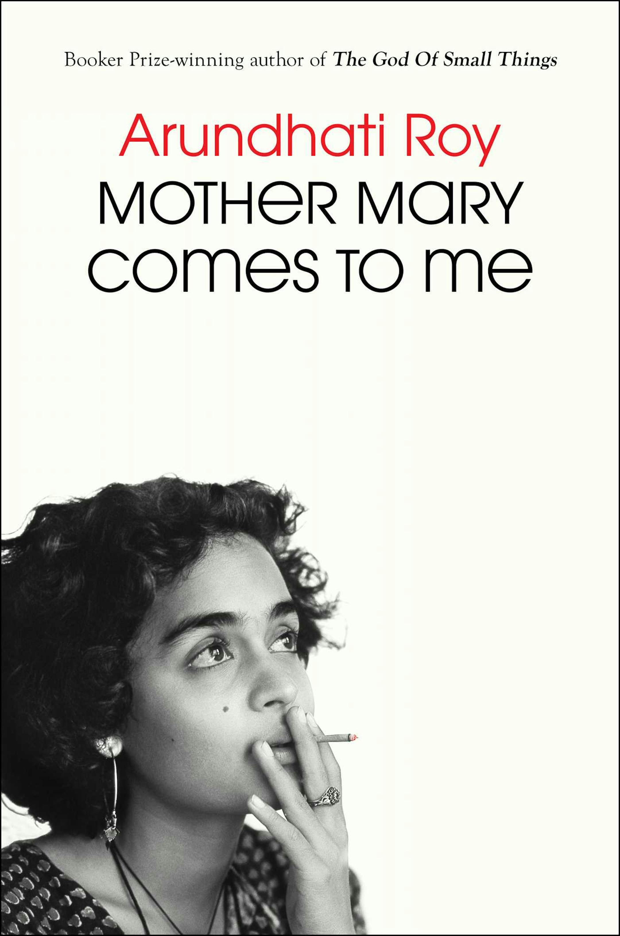 cover of Mother Mary Comes to Me features a black and white photo of a woman smoking a cigarette