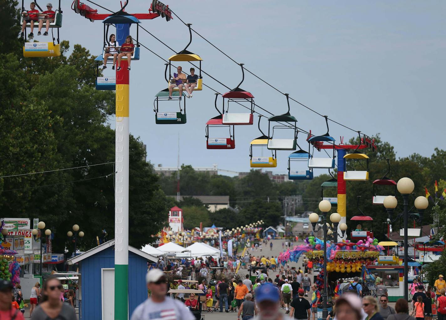 People attend the Iowa State Fair, Thursday, Aug. 11, 2016, in Des Moines, Iowa. (Kelsey Kremer/The Des Moines Register via AP)