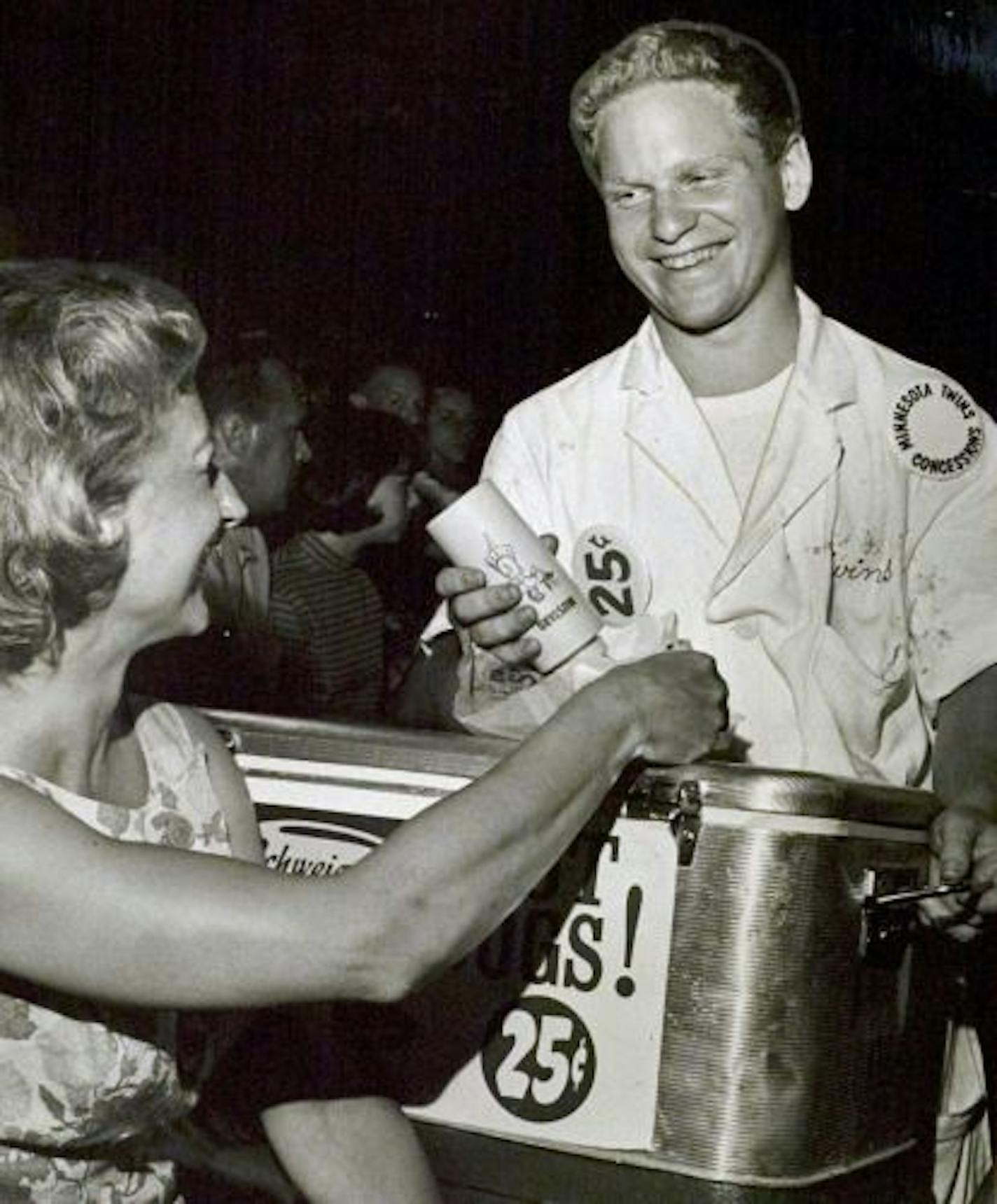 Charles Turchick sold a Schweigert hot dog at the old Met Stadium in 1965.