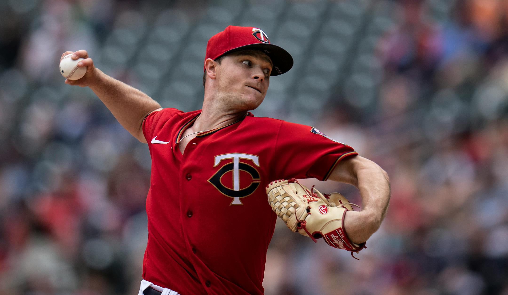 Minnesota starting pitcher Sonny Gray threw a pitch in the 5th inning.