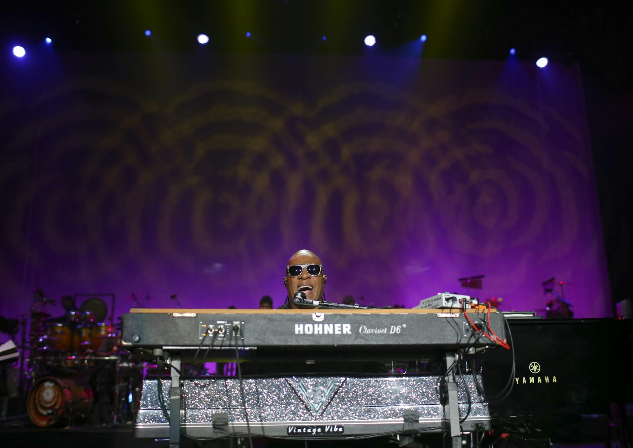 Stevie Wonder began with the first cut on the album, "Love's in Need of Love Today" Sunday night at Target Center.