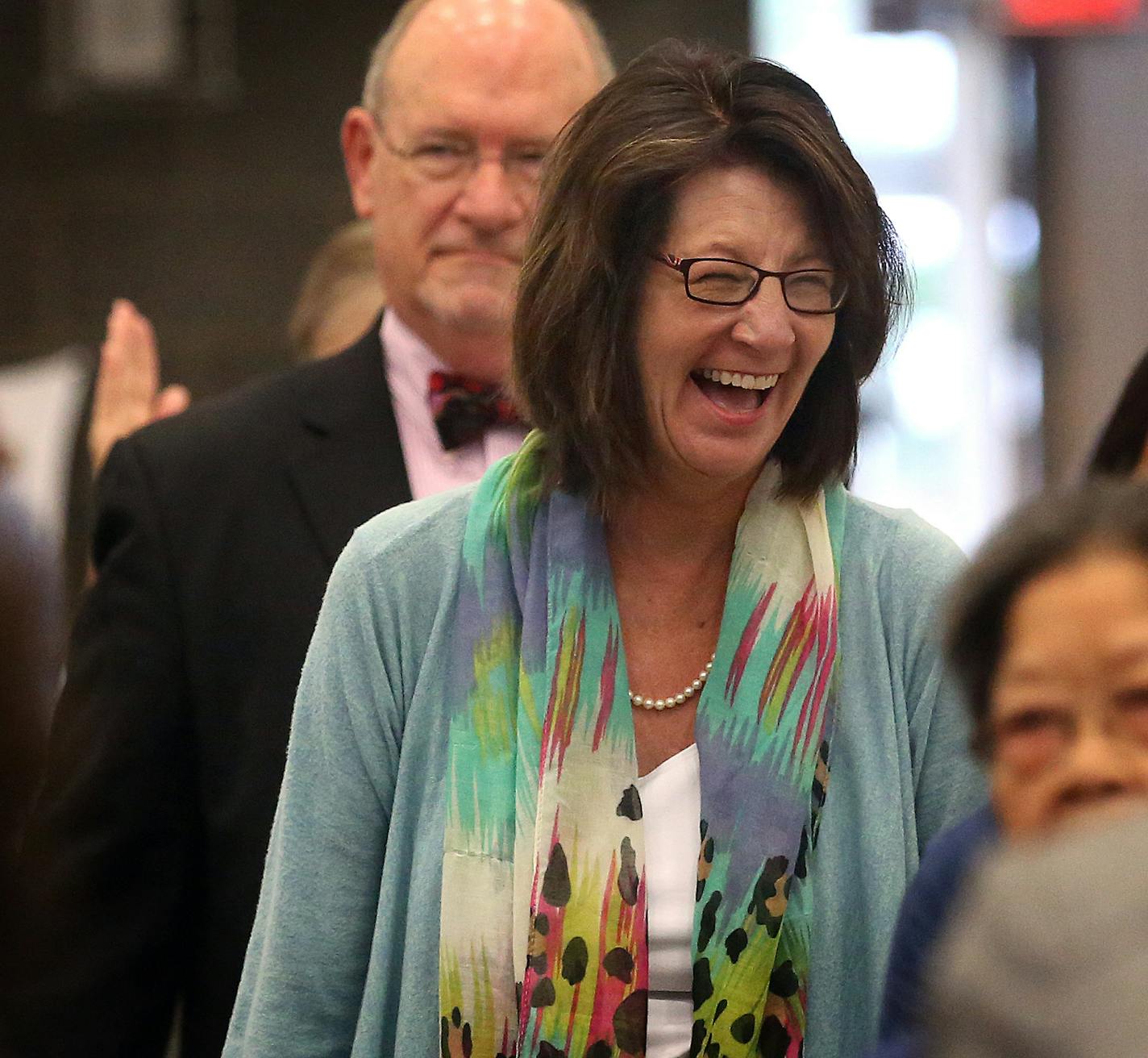 Lucinda Jesson, Commissioner of the Minnesota Department of Human Services and Edward Ehlinger, Minnesota Commissioner of Health (behind Jesson) participated in a Tai Ji Quan: Moving for Better Balance class taught by Dr. Fuzhong Li (not pictured) at the &#xec;Take a Stand to Prevent Falls&#xee; event held at the National Guard Armory in St. Paul. ] JIM GEHRZ &#xef; james.gehrz@startribune.com / St. Paul, MN / September 23, 2015 / 10:00 AM &#xf1; BACKGROUND INFORMATION: The commissioners of the