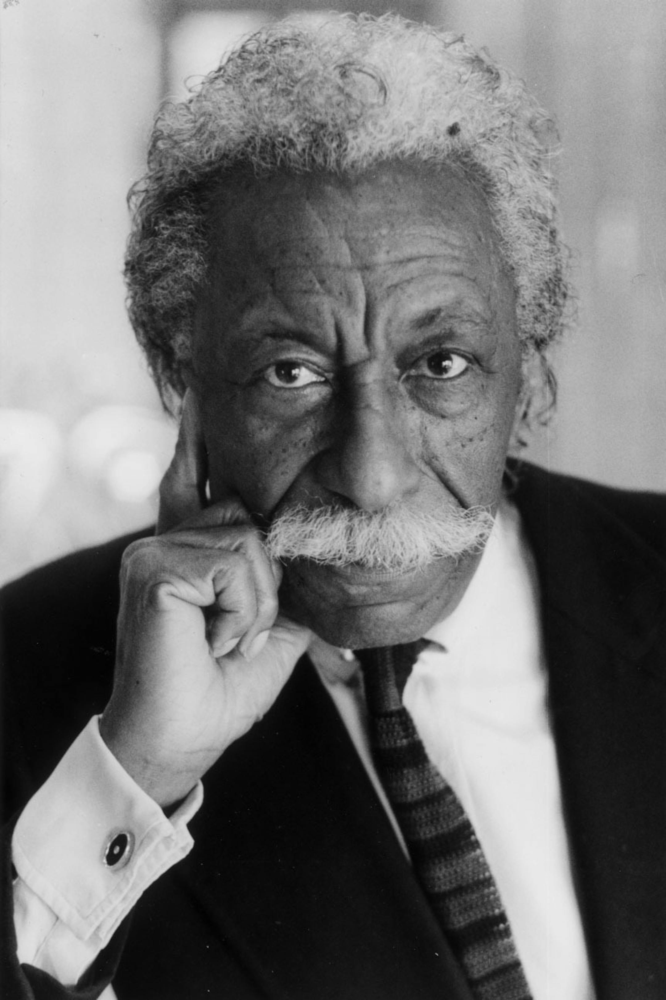 Author, photographer, and filmmaker Gordon Parks is shown in this April 16, 1990, photo by Star Tribune photographer Richard Sennott.