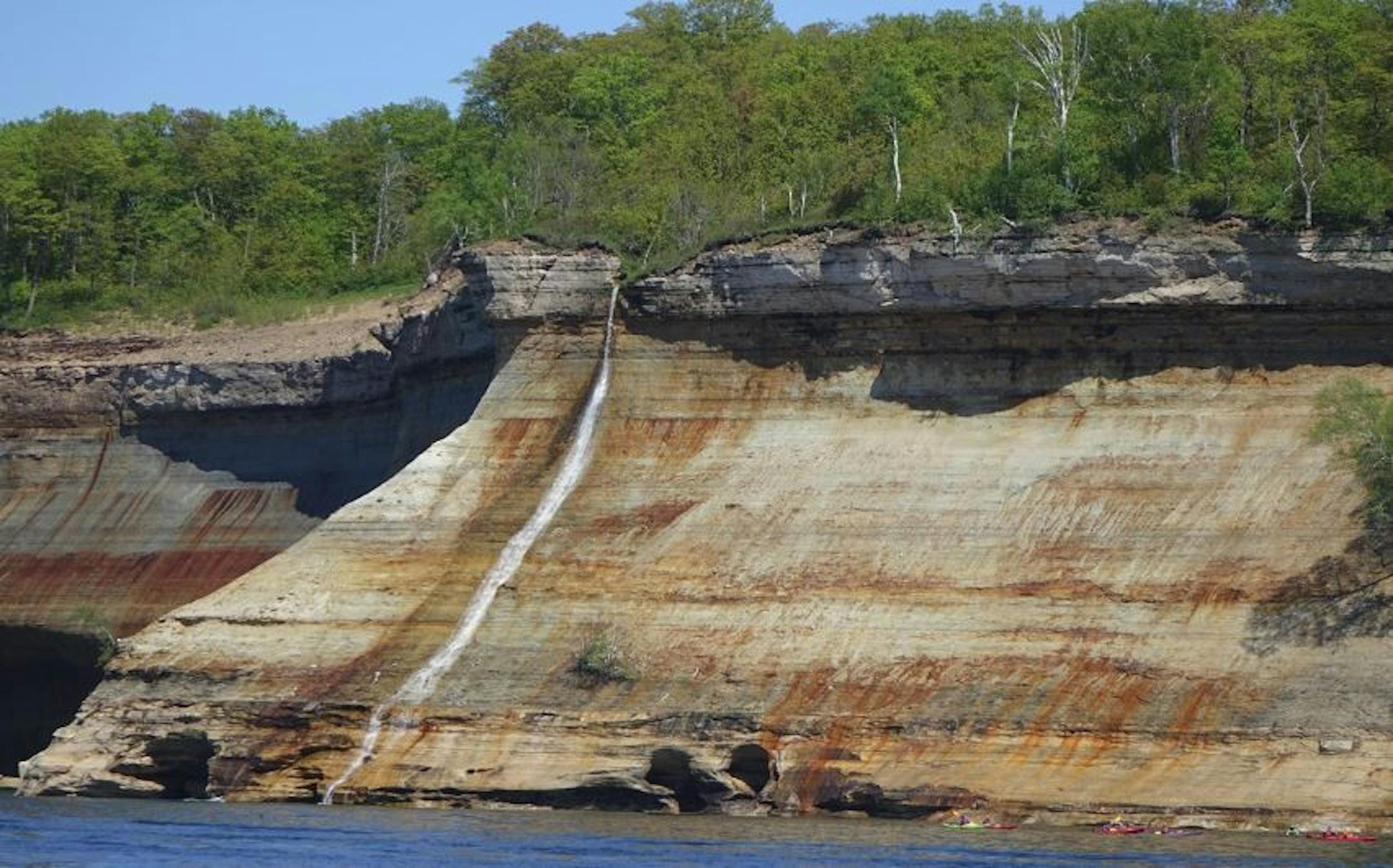 A family from Minneapolis was canoeing near this spot on the Lake Superior shore and needed to be rescued. Credit: National Park Service