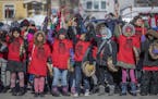 Students from Anishinabe Academy led the annual "Not One More," rally and walk for the Missing and Murdered Indigenous Women, from the American Indian