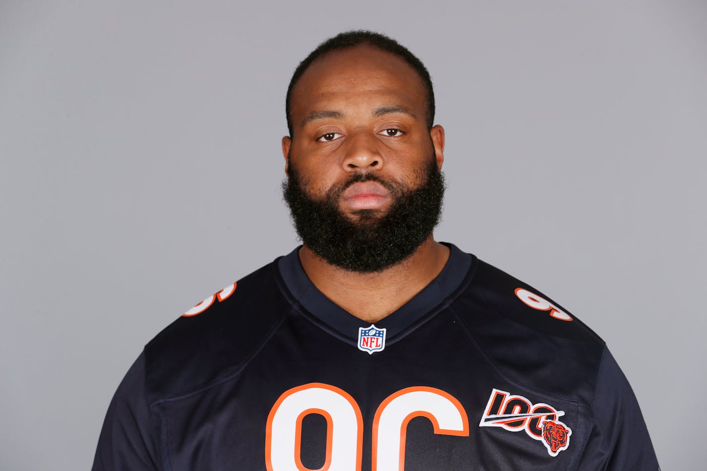 This is a 2019 photo of Akiem Hicks of the Chicago Bears NFL football team. This image reflects the Chicago Bears active roster as of Monday, June 10, 2019 when this image was taken. (AP Photo)