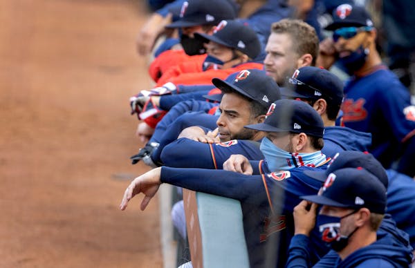 Twins players were glum during a 2020 playoff loss to the Astros at Target Field.