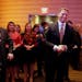House minority leader Kurt Daudt spoke with the Republican faithful about 12:30 AM at GOP party headquarters about their victory in regaining the majo