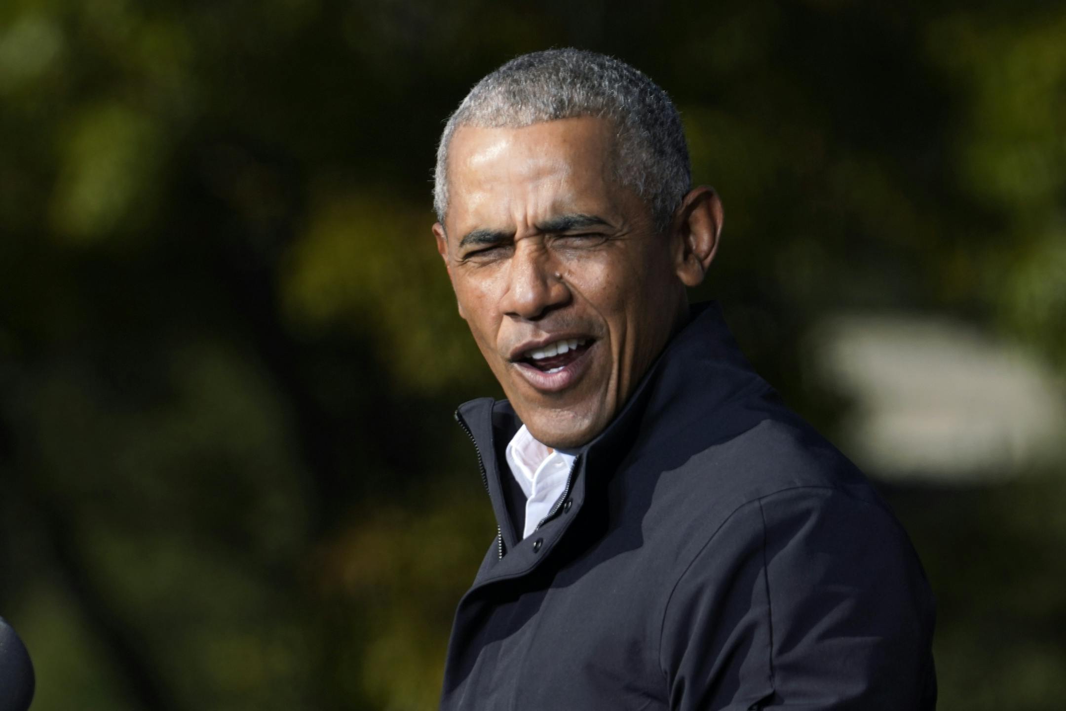 Former President Barack Obama at a rally for his former vice president, Joe Biden, in early November.