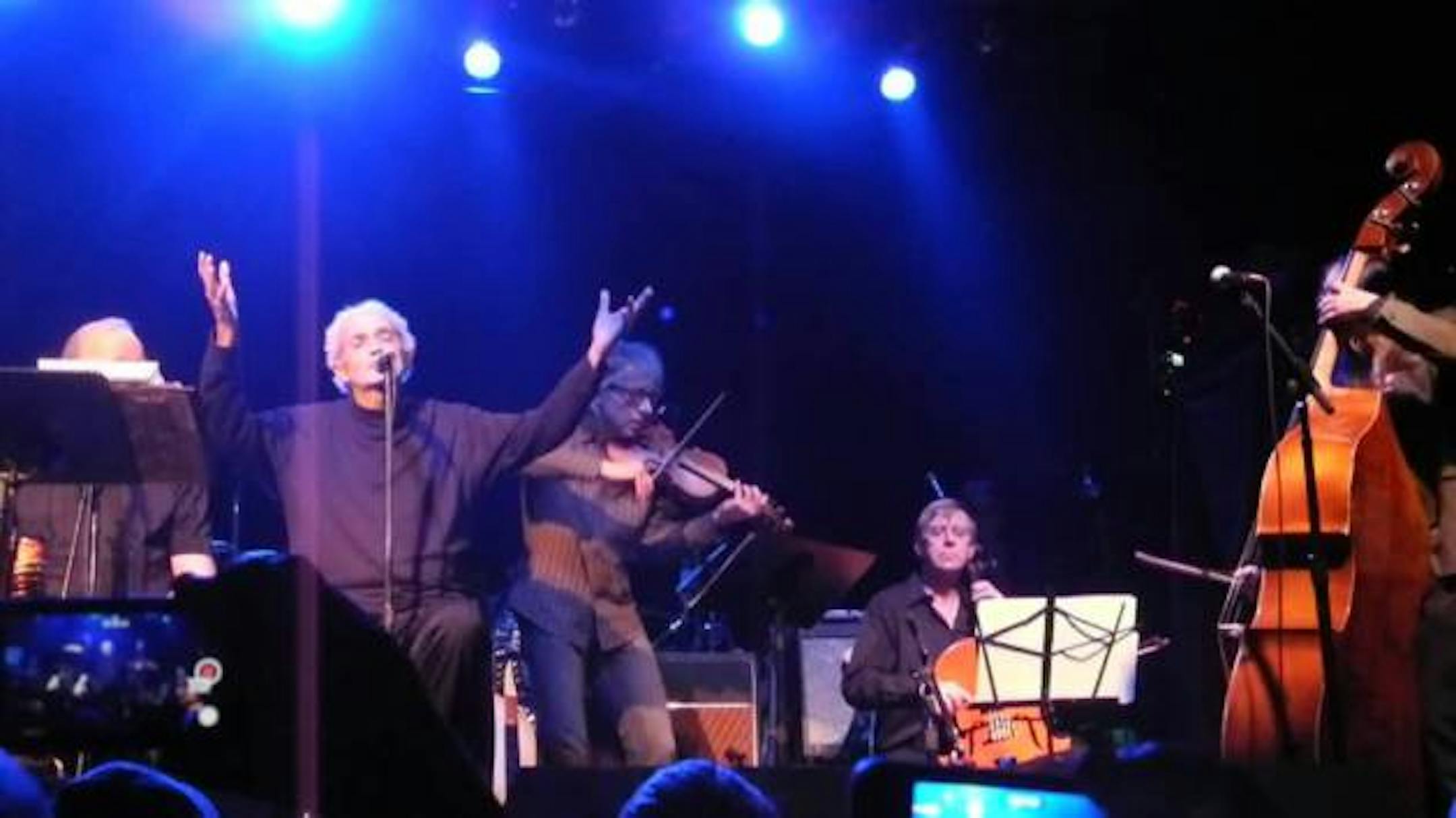 Johnson singing "Eleanor Rigby" with strings during the last Lennon tribute at First Avenue in December. / Photo by Brad Fors