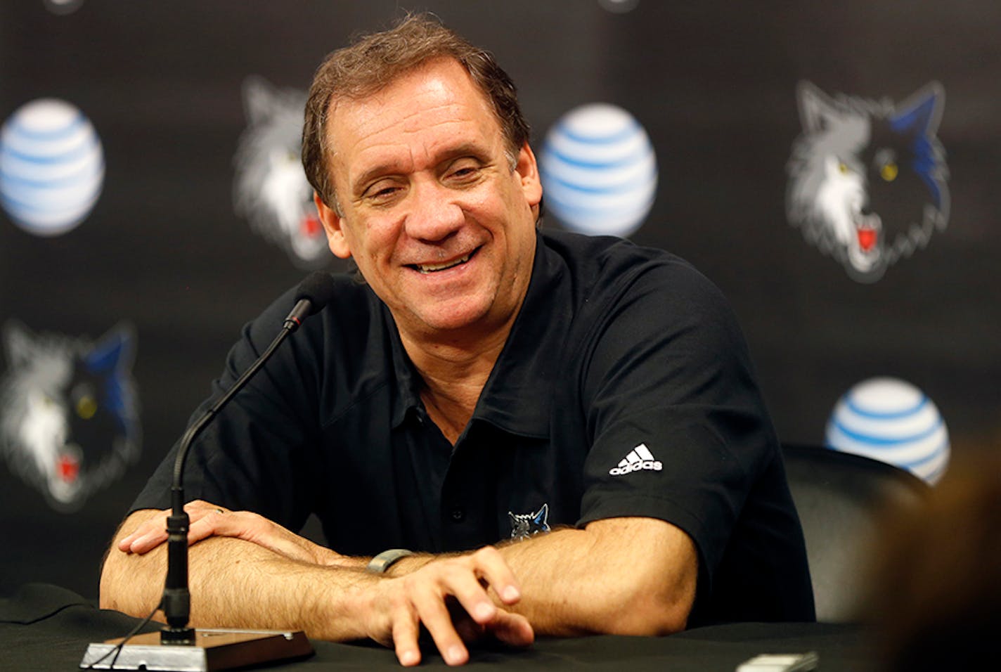 At Target Center, Flip Saunders only hinted at the direction the Wolves would go in the draft.