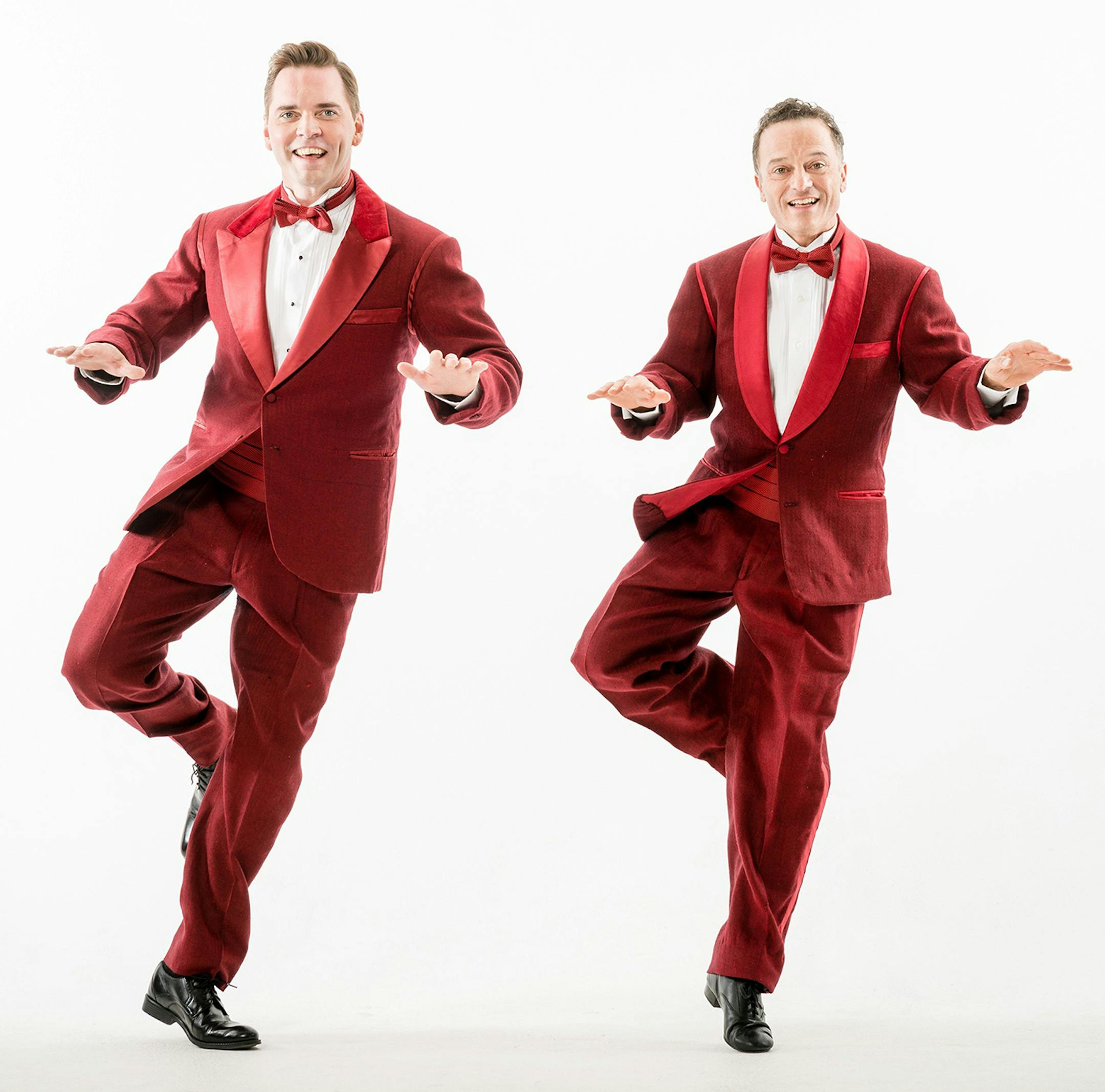Dieter Bierbrauer as Bob Wallace and Brian Sostek as Phil Davis in "Irving Berlin's White Christmas" at the Ordway. (Photo by Rich Ryan)