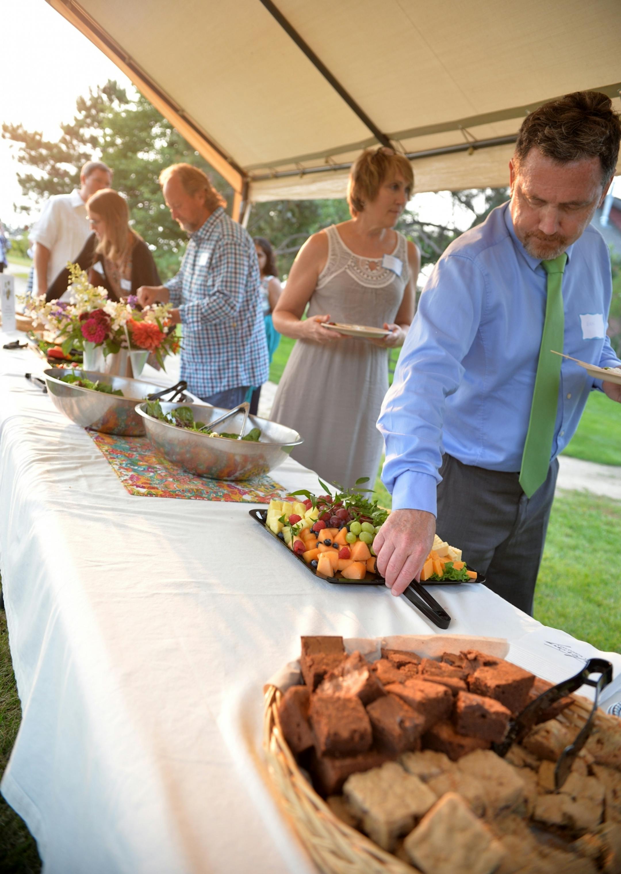 Guests at the Wine & Dine for Climate indulged in the locally-sourced buffet and all they can drink Alexis Bailly vineyard wine.