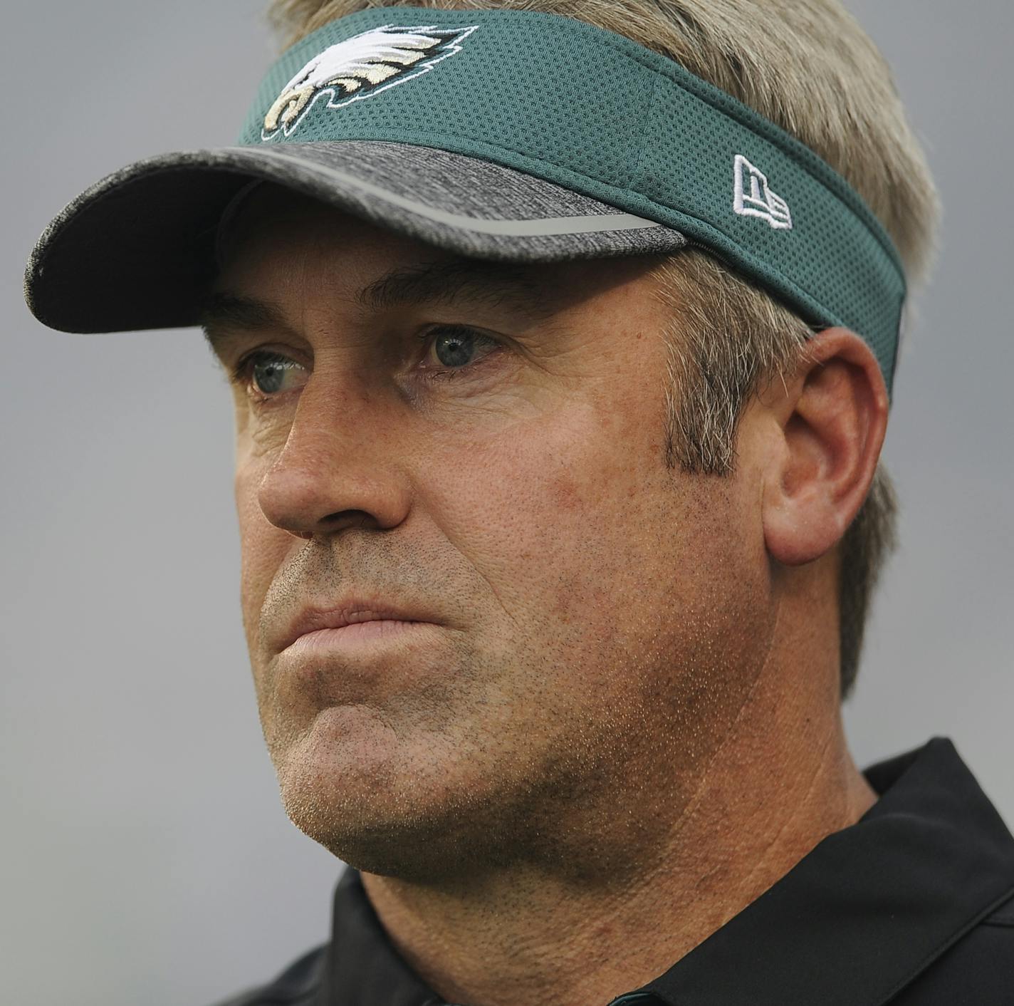 Philadelphia Eagles head coach Doug Pederson is seen during an NFL preseason game against the Tampa Bay Buccaneers on Thursday, Aug. 11, 2016, in Philadelphia (AP Photo/Michael Perez) ORG XMIT: OTK131