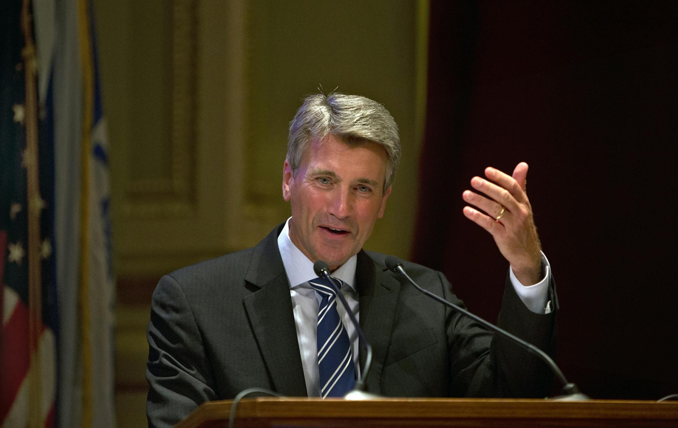 Mayor R. T. Rybak presented his 2013 Budget Address to members of the Minneapolis City Council August 15, 2012.