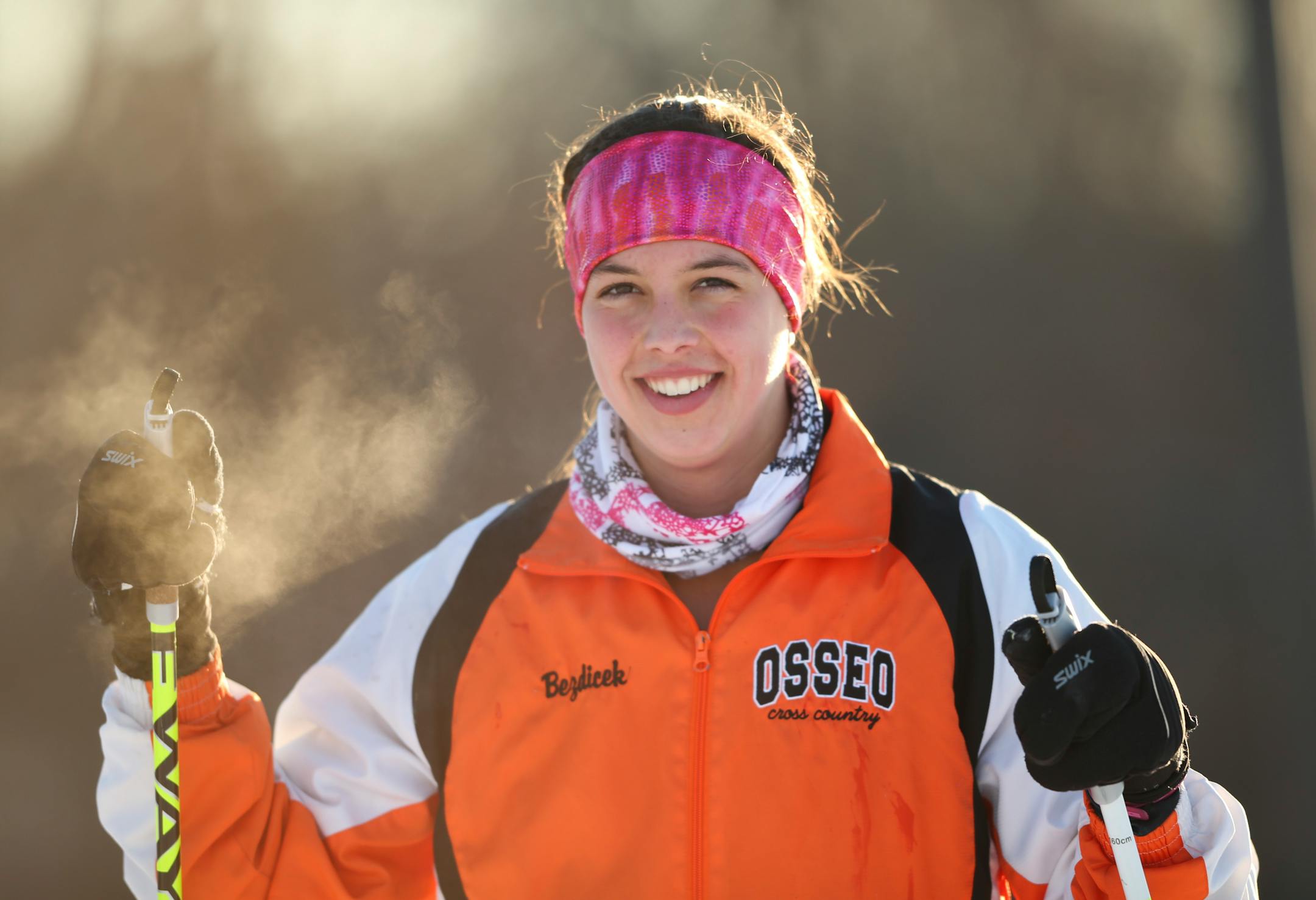 Osseo Nordic skier Sarah Bezdicek is ranked No. 5 so far this season and has raced quite well against some of the state's best. On a day when a scheduled meet was cancelled due to extremely cold weather, Sarah Bezdicek worked out at Elm Creek Park Reserve in Maple Grove Thursday afternoon, January 2, 2014. ] JEFF WHEELER • jeff.wheeler@startribune.com