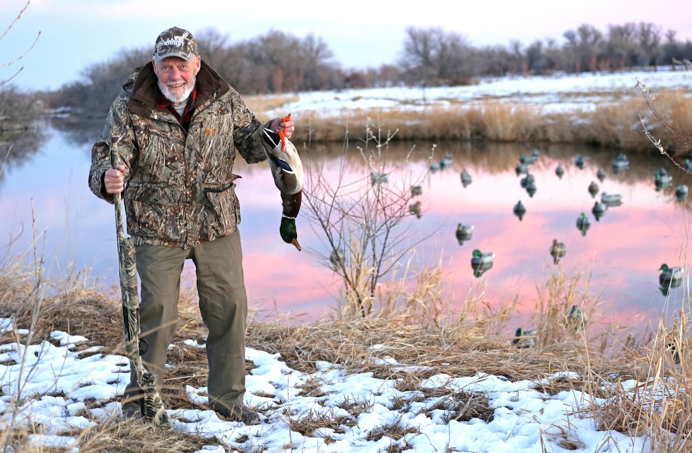 At age 90, retired Minnesota Vikings coach and noted outdoorsman Bud Grant is still active Here he hunted ducks earlier this month along the North Platte River in western Nebraska.