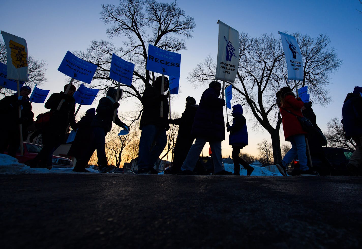 Hundreds of educators, families and community members rallied outside of the Minneapolis Public Schools headquarters on West Broadway. Minneapolis Federation of Teachers says it's stepping up efforts to get the school district to listen to its demands. ] GLEN STUBBE &#xef; glen.stubbe@startribune.com Tuesday, February 13, 2018 Hundreds of educators, families and community members rallied outside of the Minneapolis Public Schools headquarters. Minneapolis Federation of Teachers says it's stepping