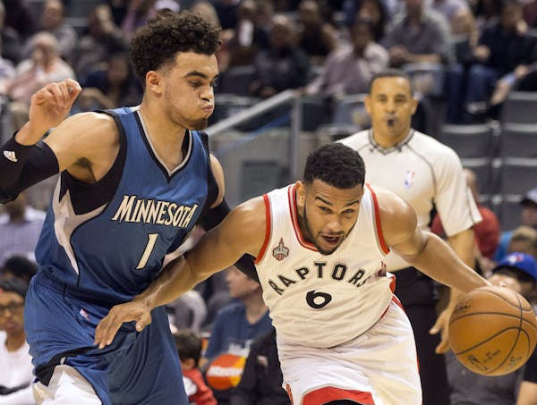 Tyus Jones. left, will spend six or seven games with the D-League Idaho Stampede, which the Wolves consider a good fit for the rookie. &#x201c;If that