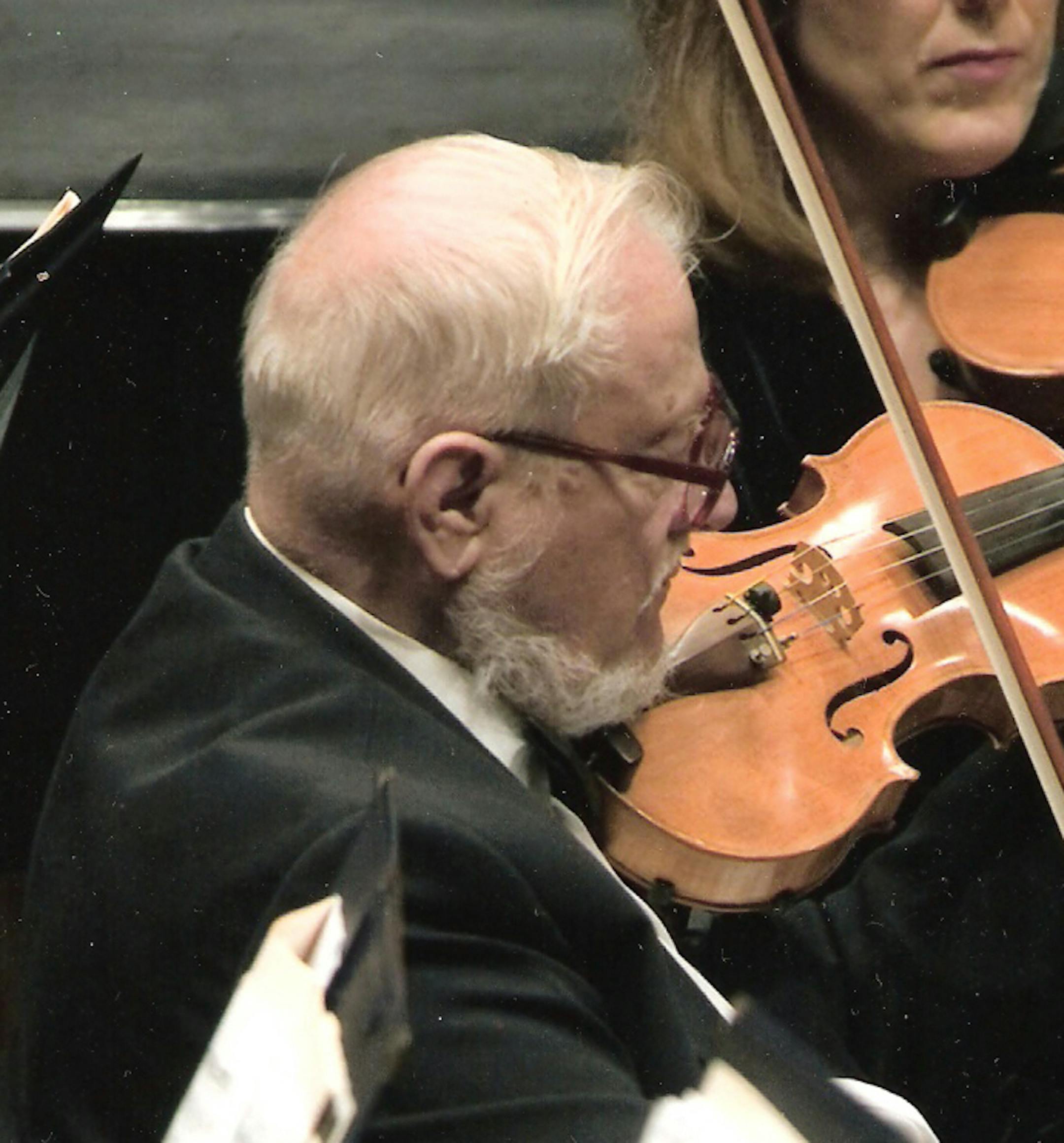David Jones, playing 1st Chair Violin (Bloomington Symphony Orchestra).