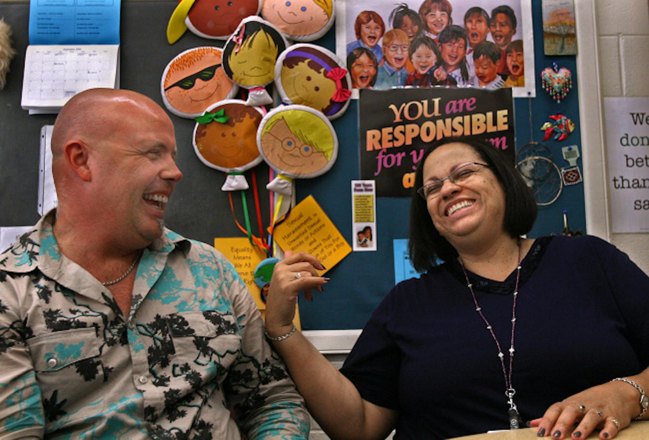In 1972 Lane Christianson was eigh years old and in third grade, where Joyce Bell was his third-grade teacher. Now they're friends again.