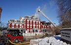 Fire crews at the 143-year-old Archer House Inn in Northfield.