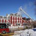 Fire crews at the 143-year-old Archer House Inn in Northfield.