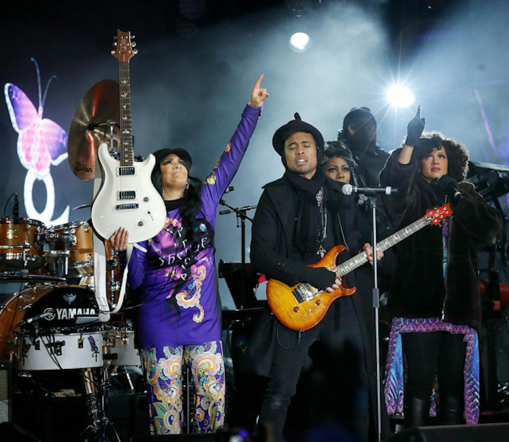 Sheila E. honored Prince last month during the Super Bowl Live series on Nicollet Mall. / Carlos Gonzalez, Star Tribune