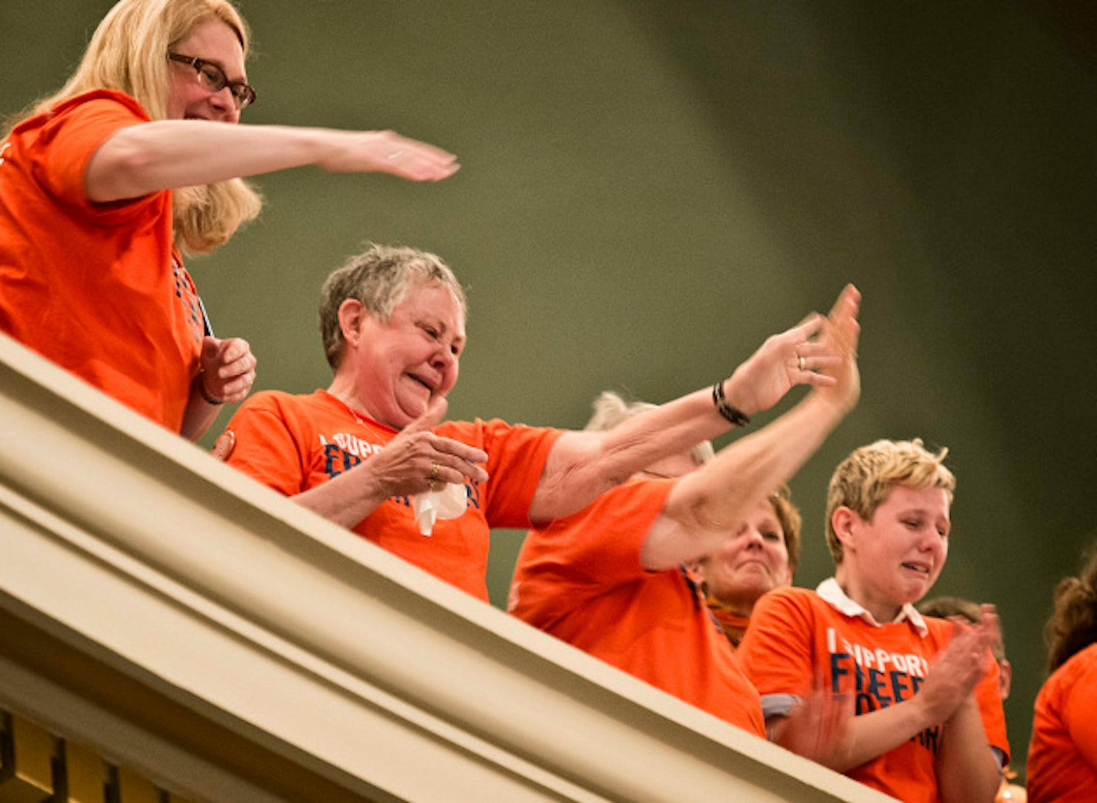 Supporters yelled from the gallery after passage of the bill 75-59   Thursday, May 9, 2013.     ]   GLEN STUBBE * gstubbe@startribune.com