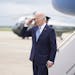 President Joe Biden arrives at Andrews Air Force Base, Md., from a weekend trip to his Delaware home, Monday, May 6, 2024. (AP Photo/Manuel Balce Cene